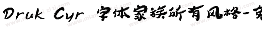Druk Cyr 字体家族所有风格字体转换